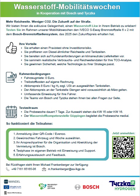 Wasserstoff-Mobilitätswochen im Landkreis Göppingen